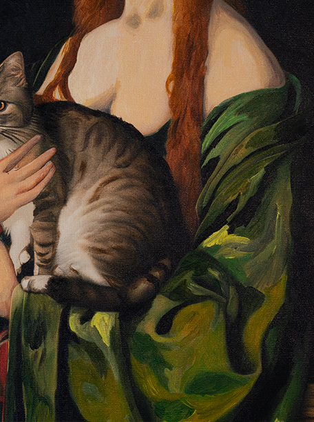 A Girl with Her Cat