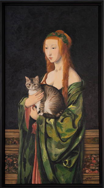 A Girl with Her Cat