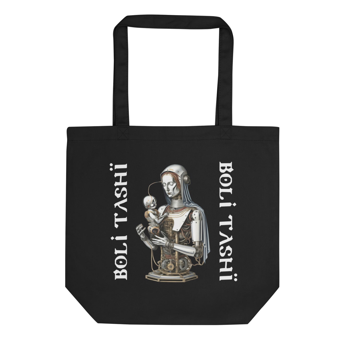 Virgin and the Child Black Tote Bag